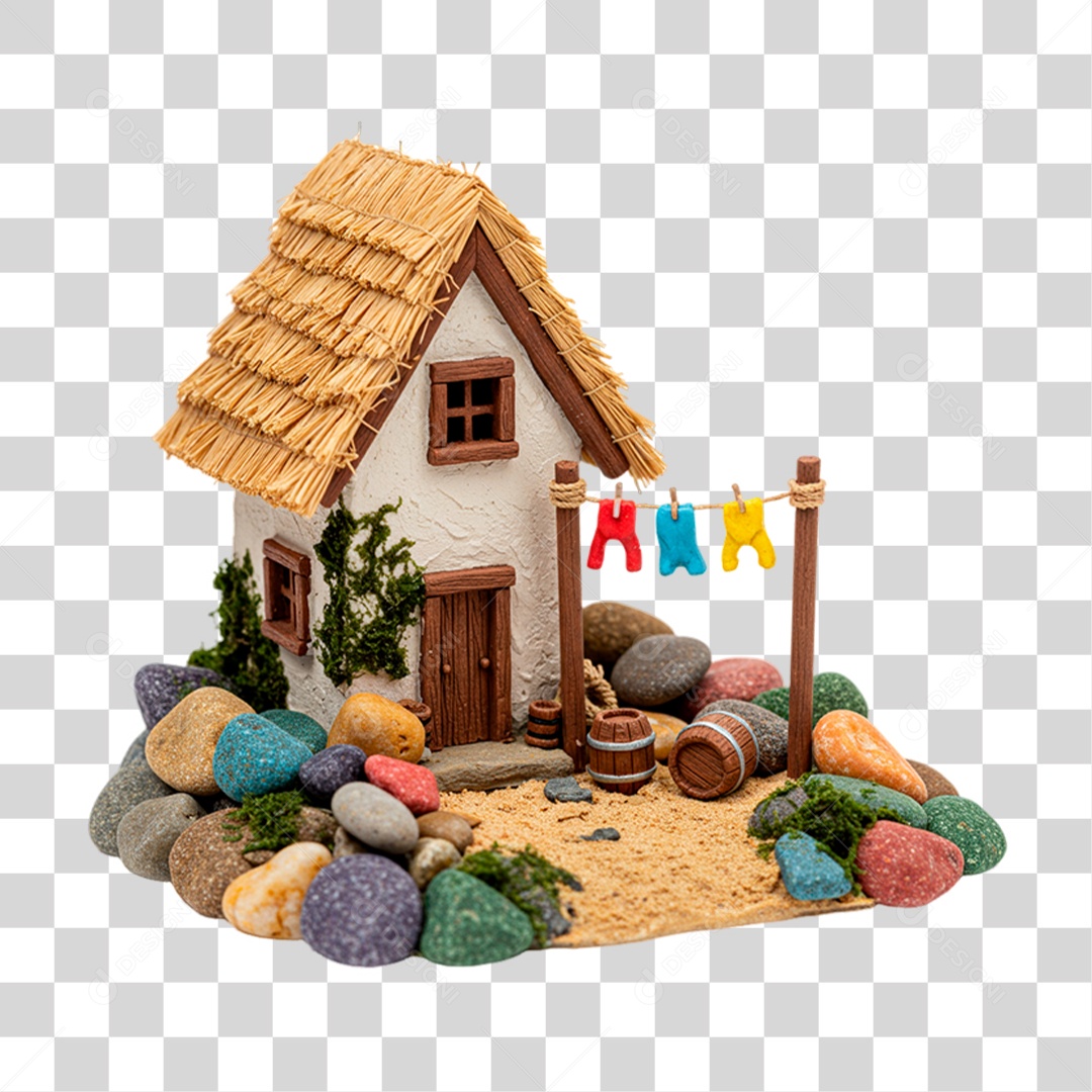 Casa na Praia de Enfeite PNG Transparente