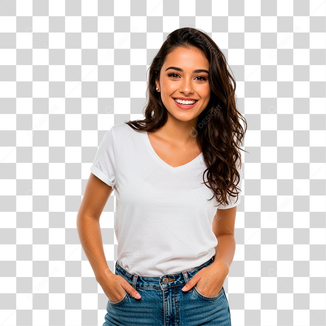 Mulher Sorrindo PNG Transparente