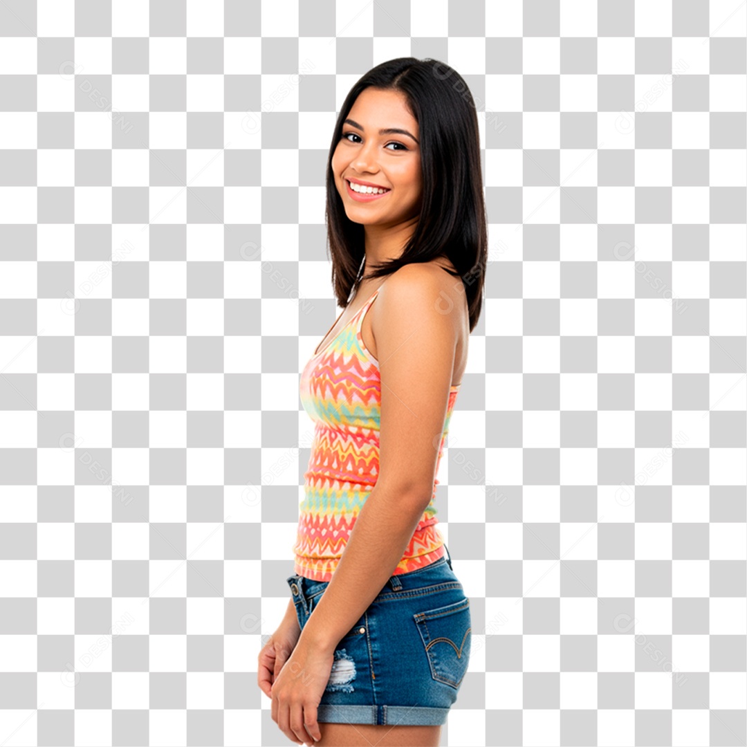 Mulher Sorrindo PNG Transparente