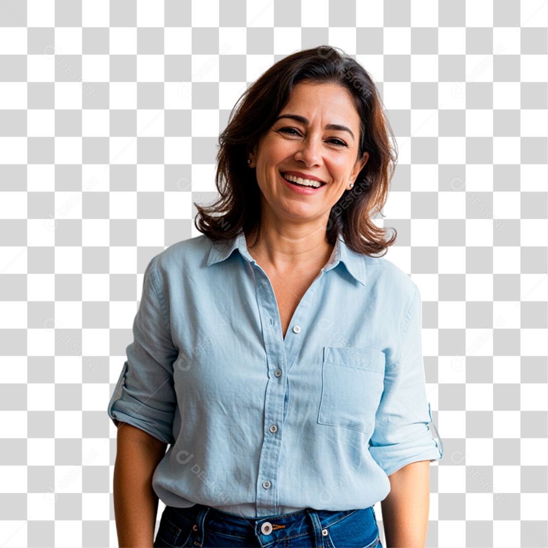 Mulher Sorrindo PNG Transparente