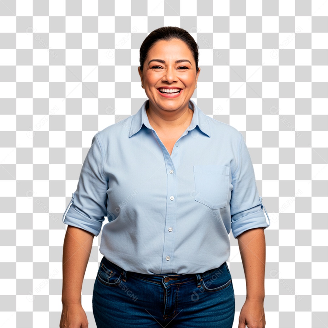 Mulher Sorrindo PNG Transparente
