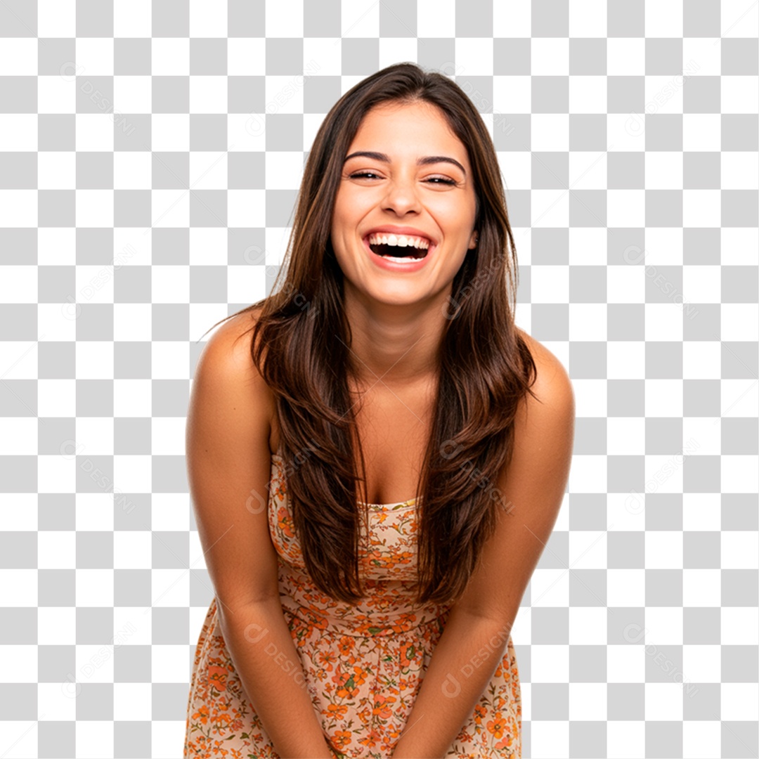 Mulher Sorrindo PNG Transparente