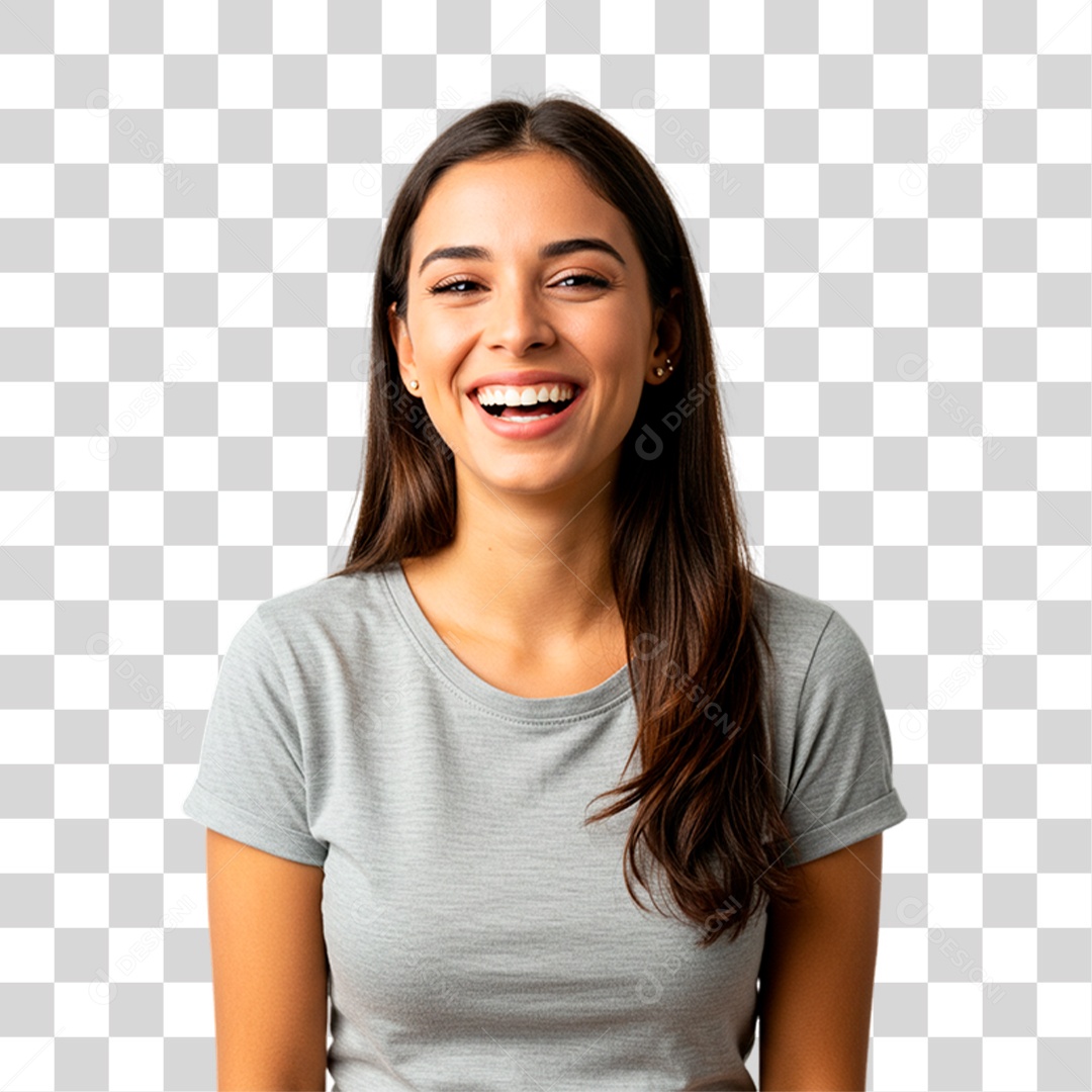 Mulher Sorrindo PNG Transparente