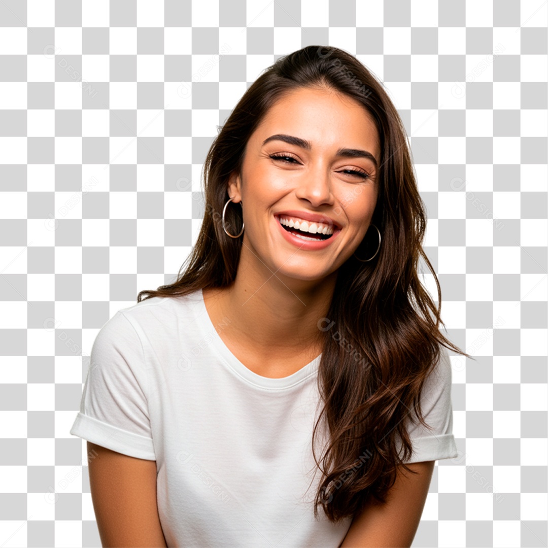 Mulher Sorrindo PNG Transparente