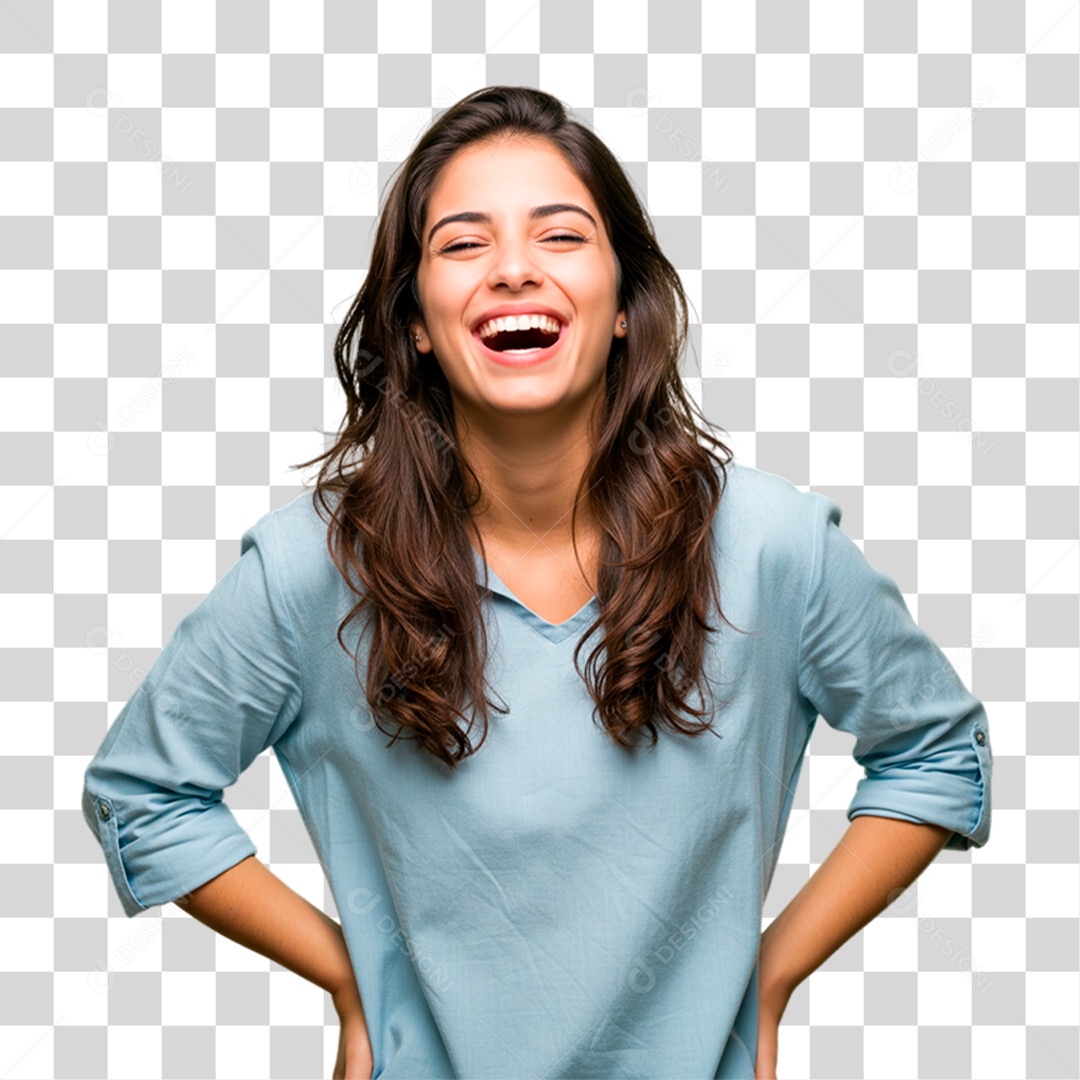 Mulher Sorrindo PNG Transparente