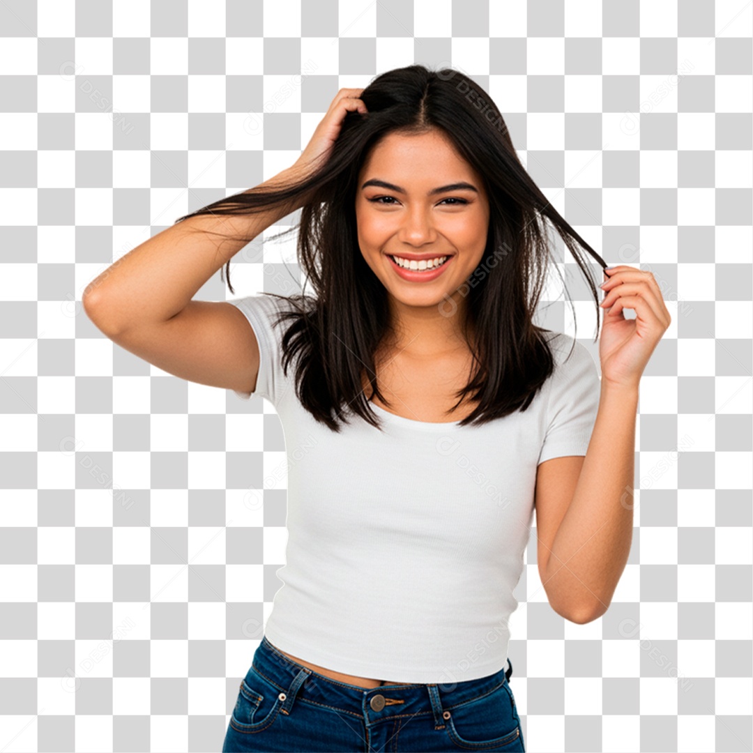 Mulher Sorrindo PNG Transparente