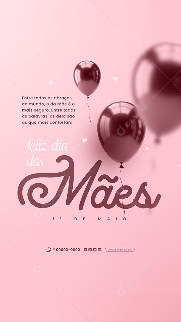 Story Feliz Dia das Mães 11 de Maio Social Media PSD Editável