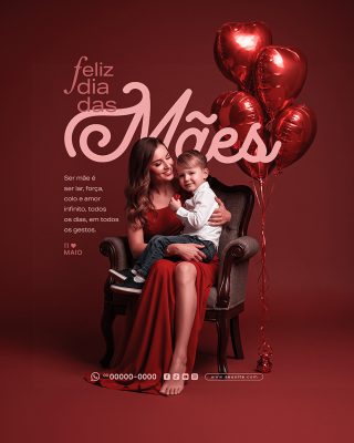 Feliz Dia das Mães 11 de Maio Social Media PSD Editável