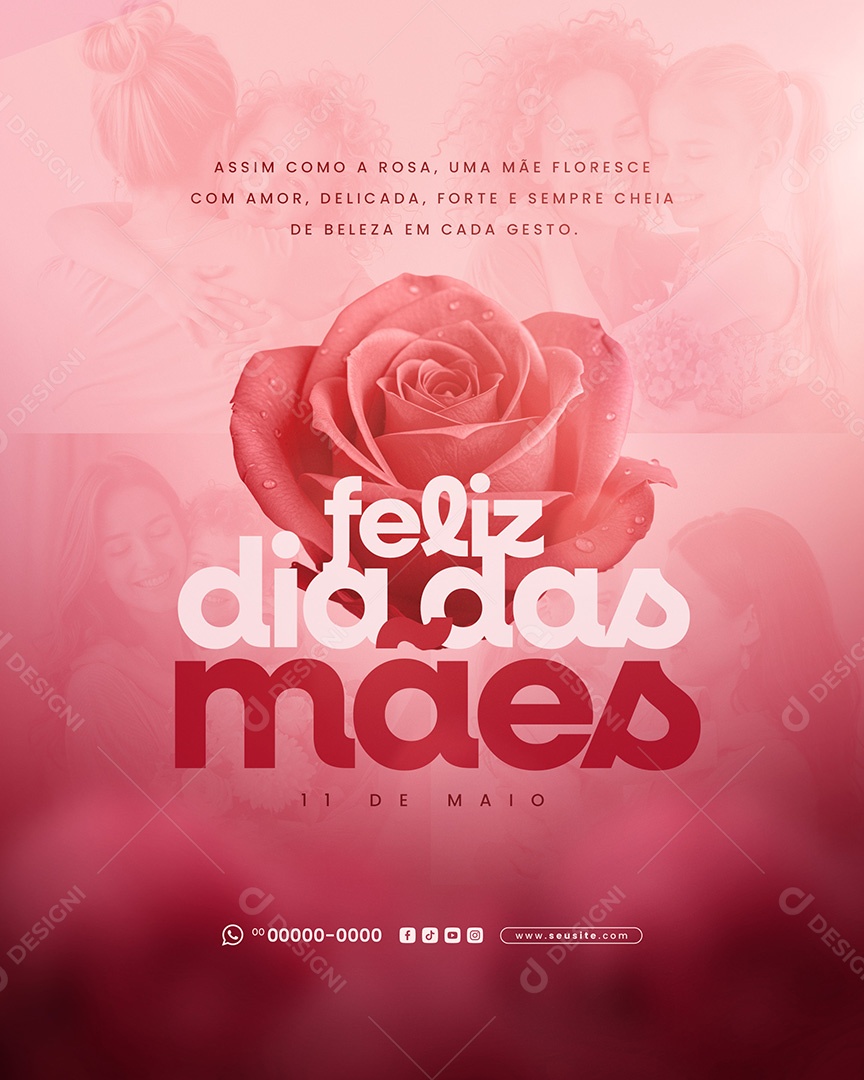 Feliz Dia das Mães 11 de Maio Social Media PSD Editável