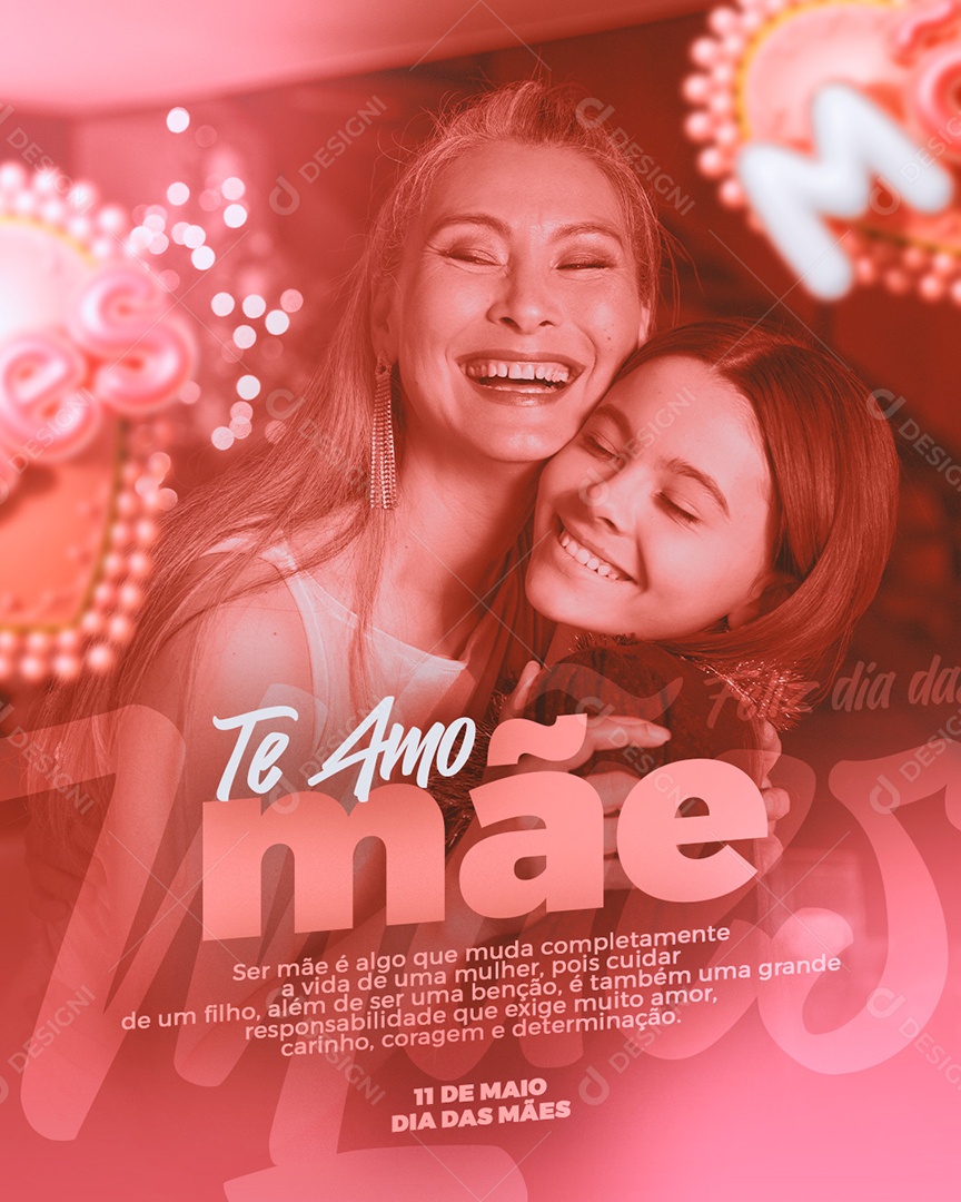 Feliz Dia das Mães 11 de Maio Social Media PSD Editável