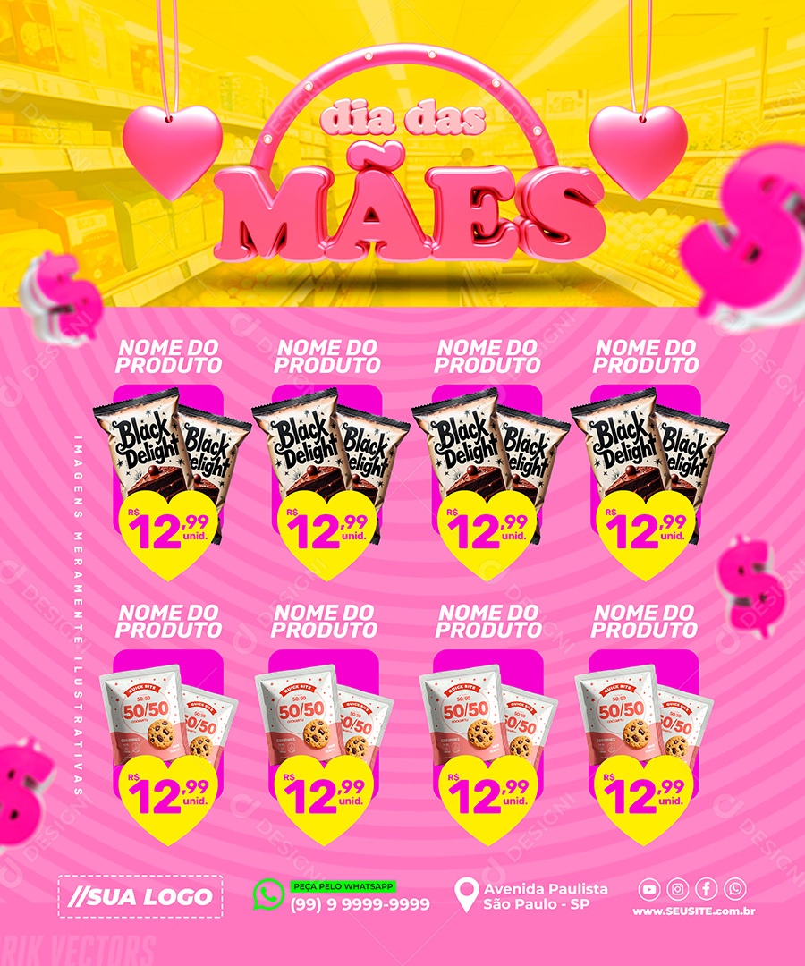 Encarte Dia Das Mães Social Media PSD Editável