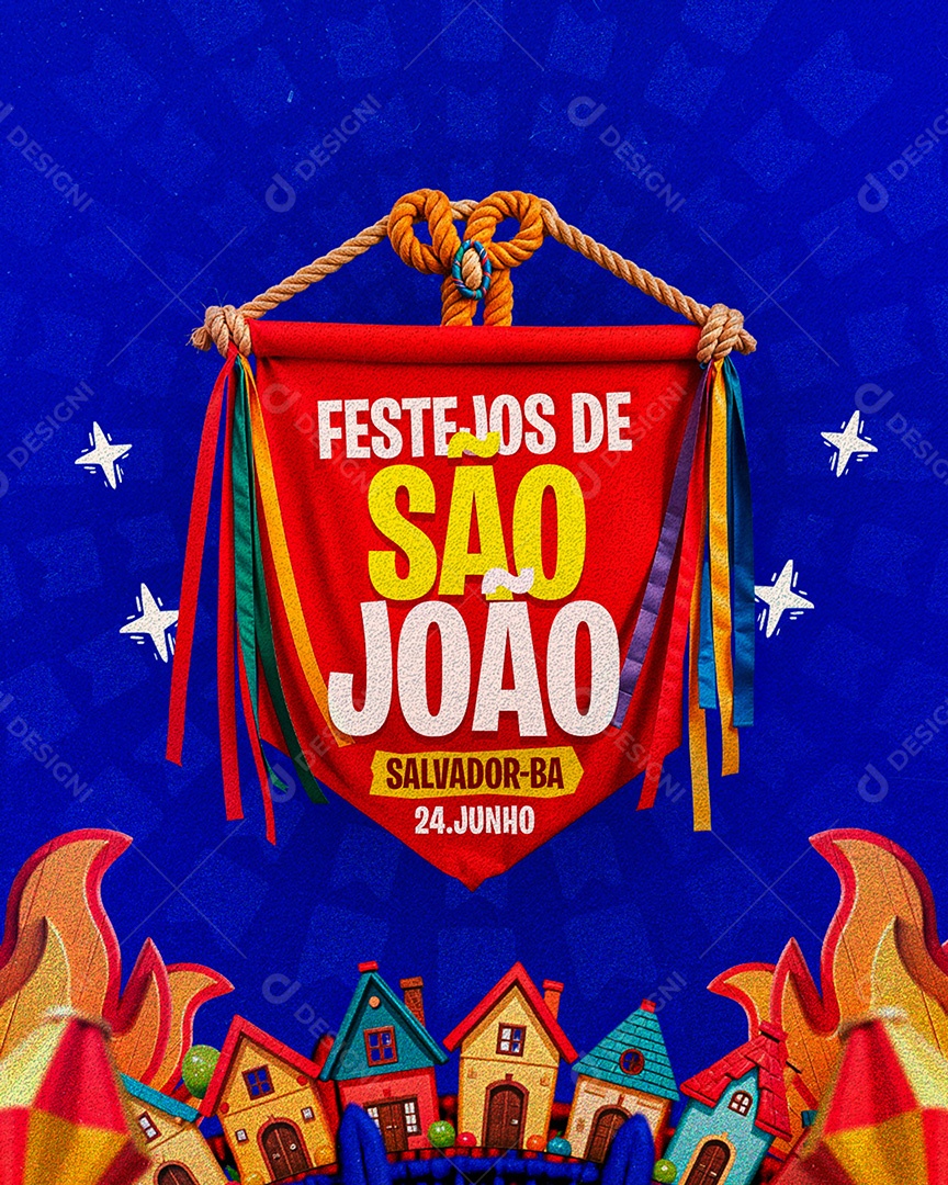 Flyer Festejos de São João Social Media PSD Editável
