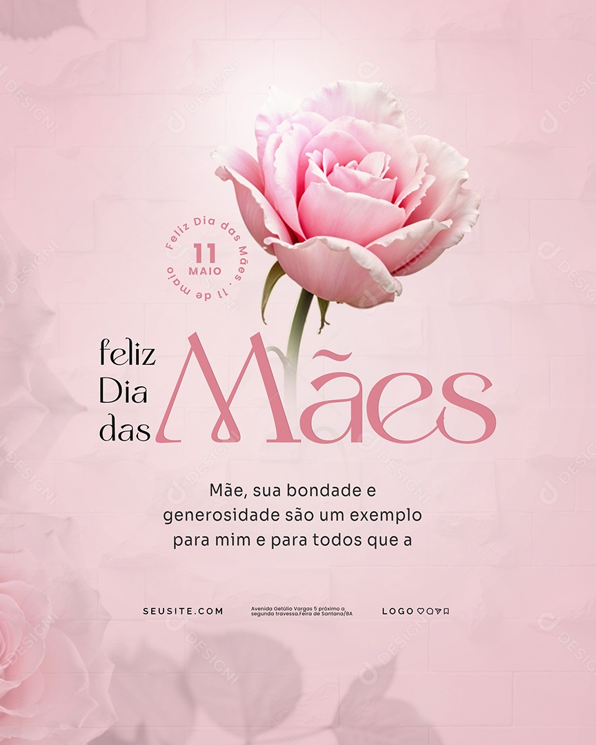 Feliz Dia das Mães 11 de Maio Social Media PSD Editável