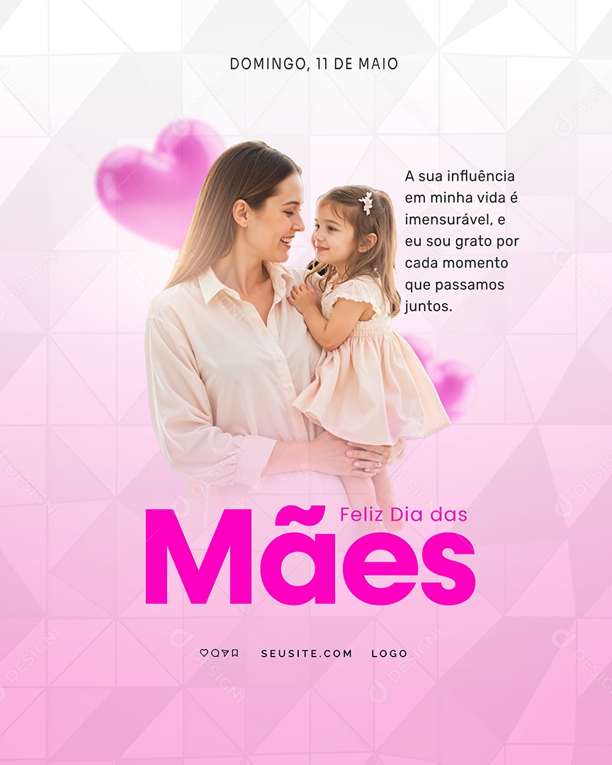 Feliz Dia das Mães 11 de Maio Social Media PSD Editável