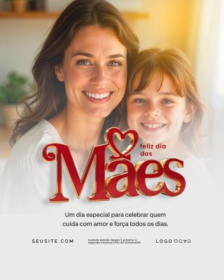 Feliz Dia das Mães 11 de Maio Social Media PSD Editável