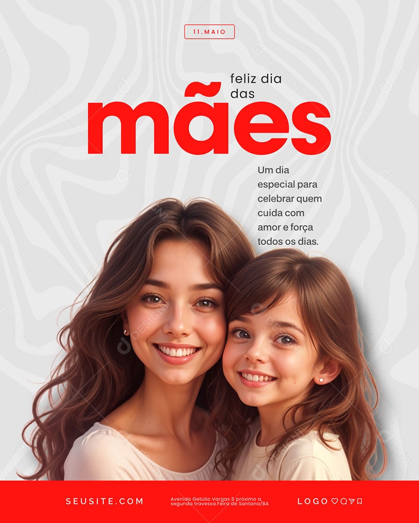 Feliz Dia das Mães 11 de Maio Social Media PSD Editável