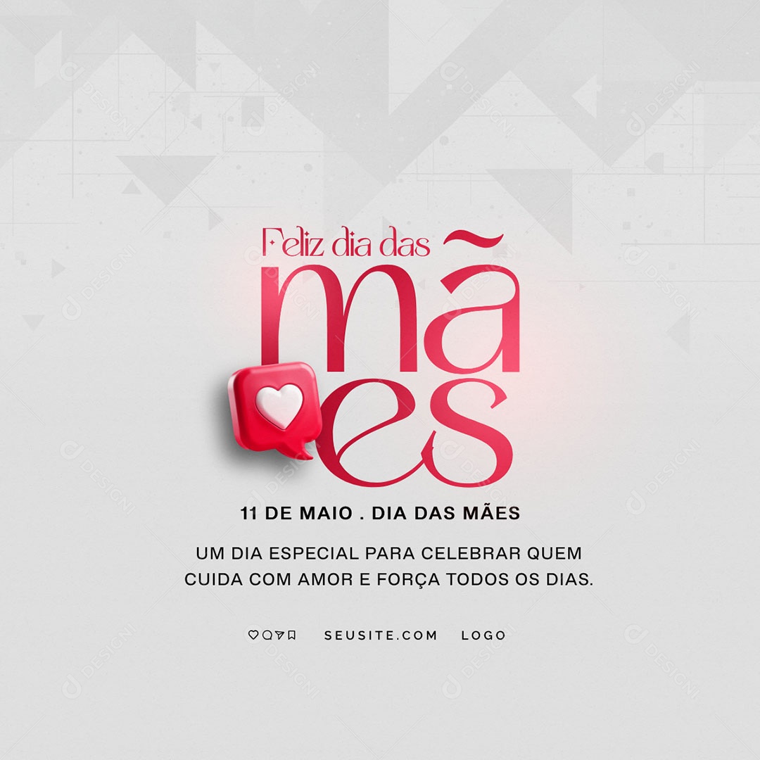 Feliz Dia das Mães 11 de Maio Social Media PSD Editável
