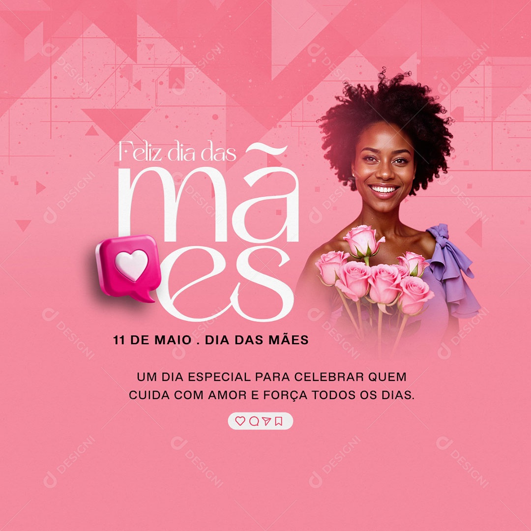 Feliz Dia das Mães 11 de Maio Social Media PSD Editável