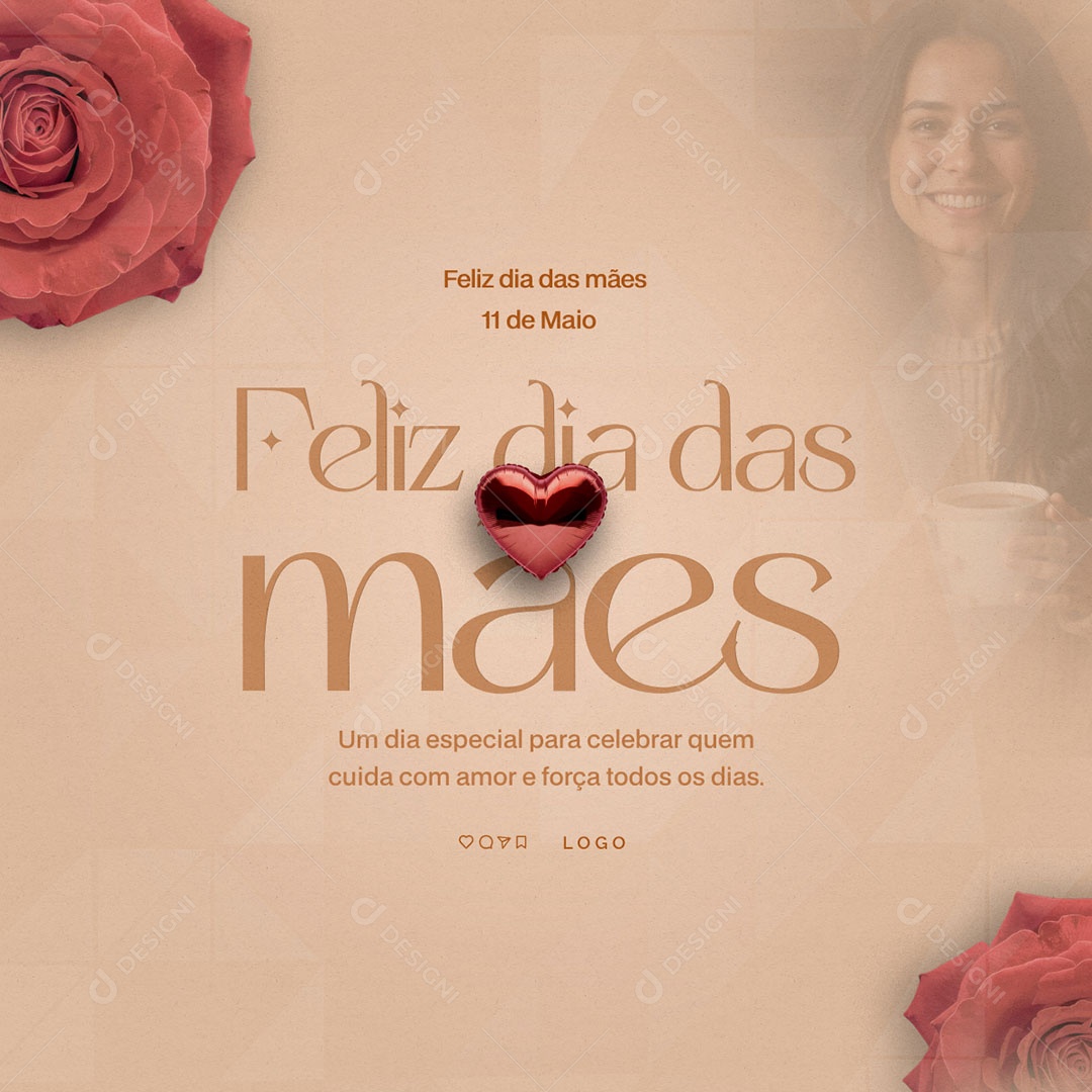 Feliz Dia das Mães 11 de Maio Social Media PSD Editável