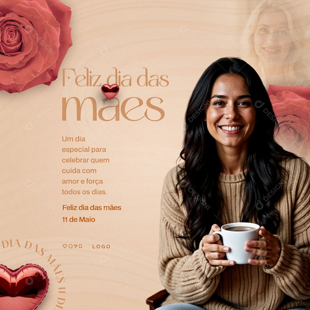Feliz Dia das Mães 11 de Maio Social Media PSD Editável