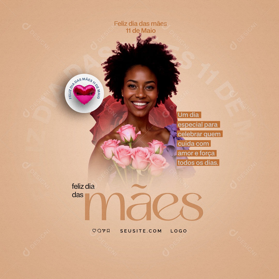 Feliz Dia das Mães 11 de Maio Social Media PSD Editável