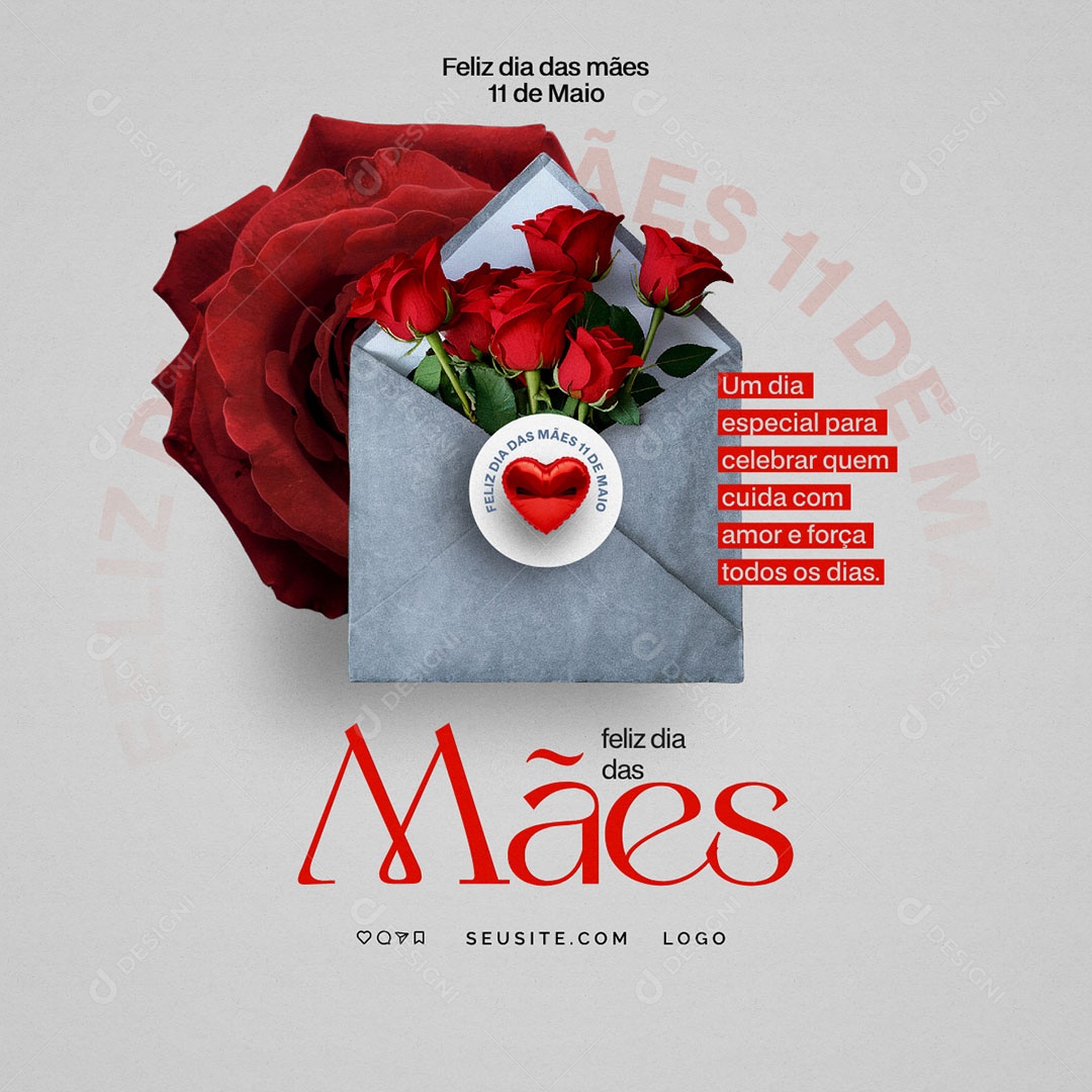 Feliz Dia das Mães 11 de Maio Social Media PSD Editável