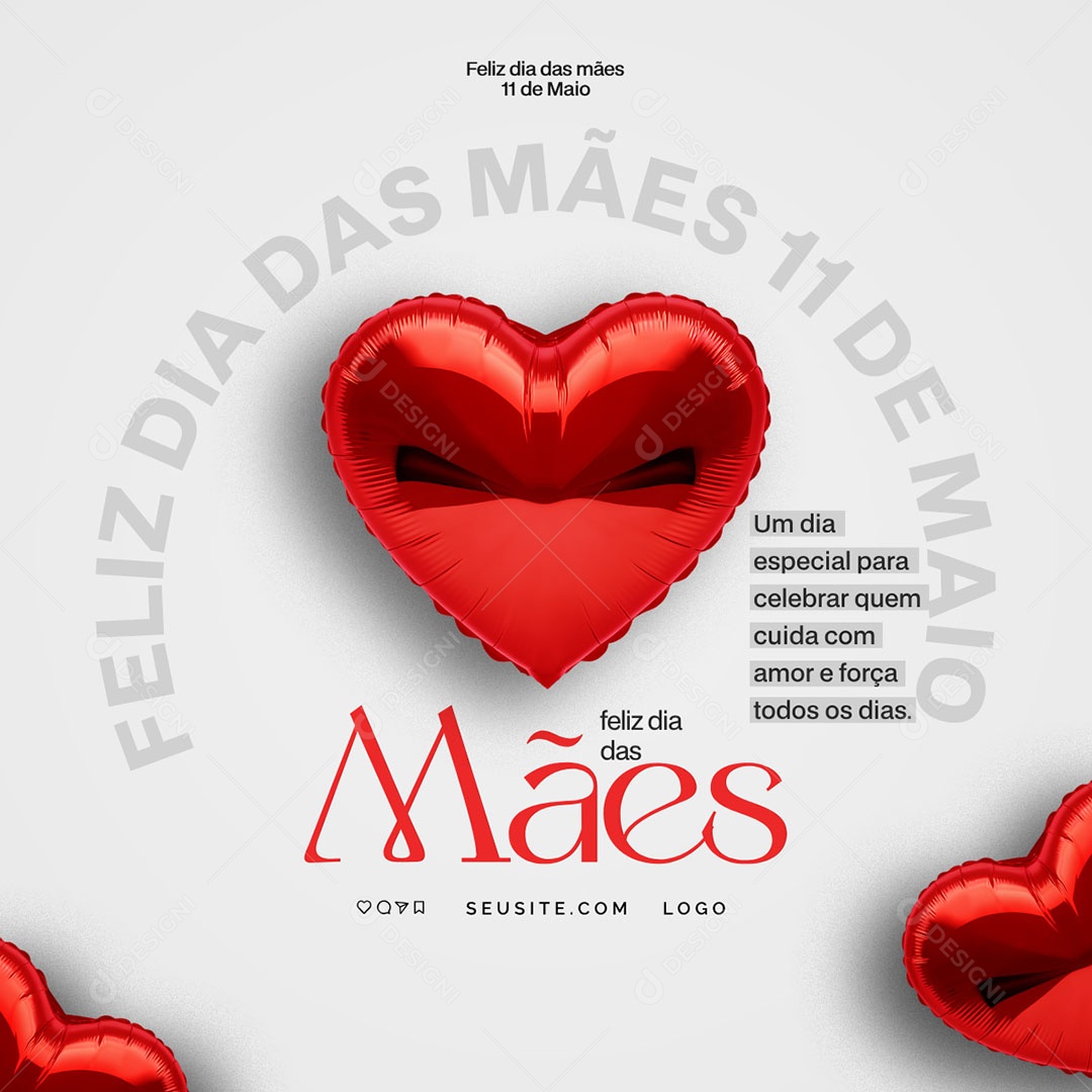 Feliz Dia das Mães 11 de Maio Social Media PSD Editável