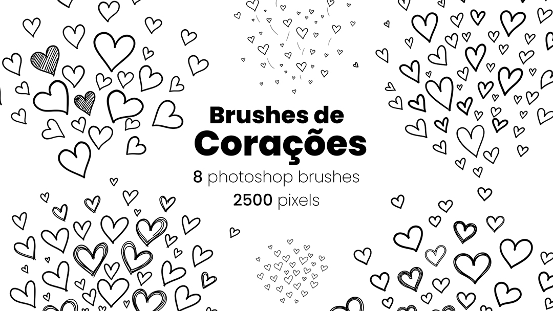 Corações Brush Pinceis ABR