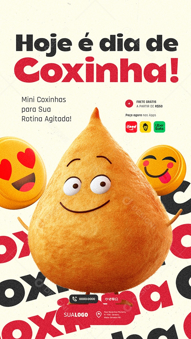 Story Salgateria Mini Coxinhas Social Media PSD Editável