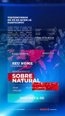 Story Gospel Culto Social Media PSD Editável