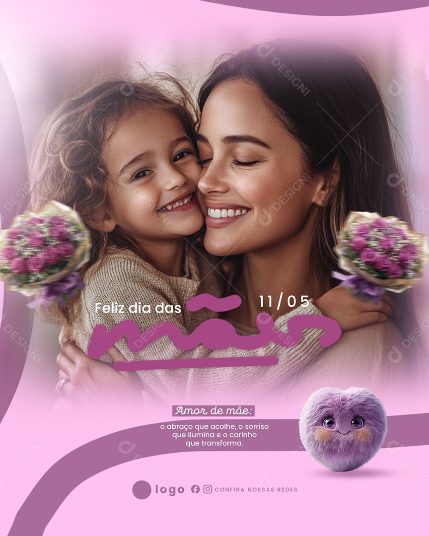 Feliz Dia das Mães 11 de Maio Social Media PSD Editável