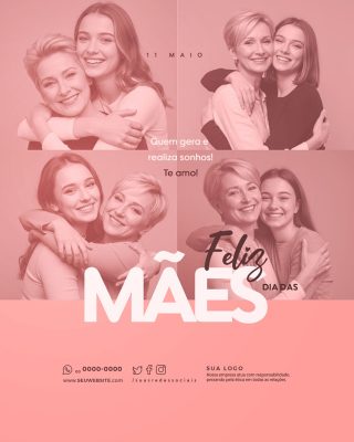 Feliz Dia das Mães 11 de Maio Social Media PSD Editável