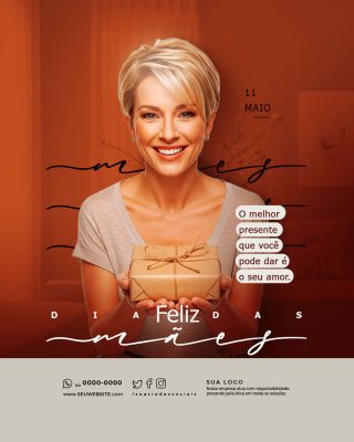 Feliz Dia das Mães 11 de Maio Social Media PSD Editável