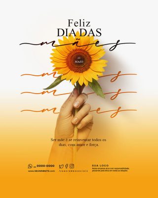 Feliz Dia das Mães 11 de Maio Social Media PSD Editável