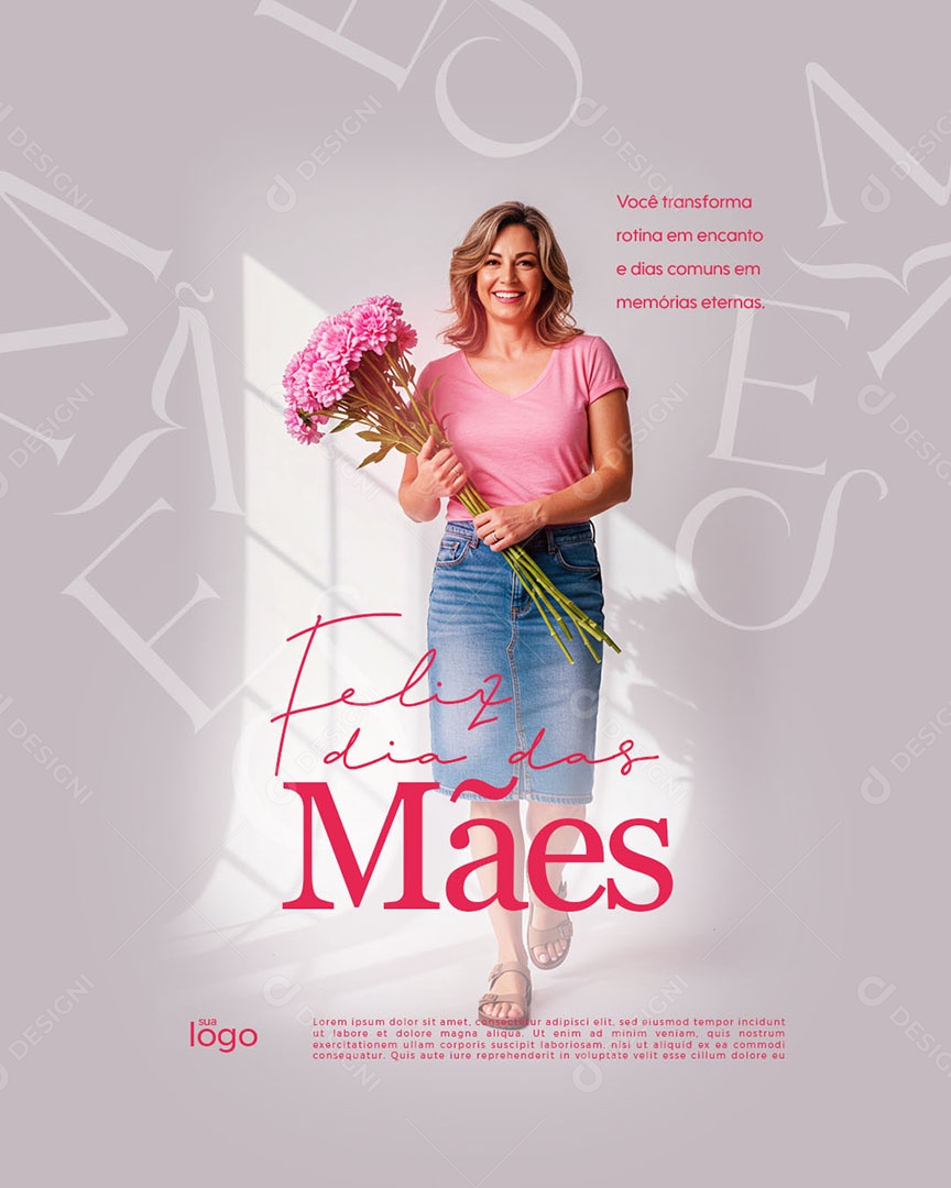 Social Media Feliz Dia das Mães 11 de Maio PSD Editável