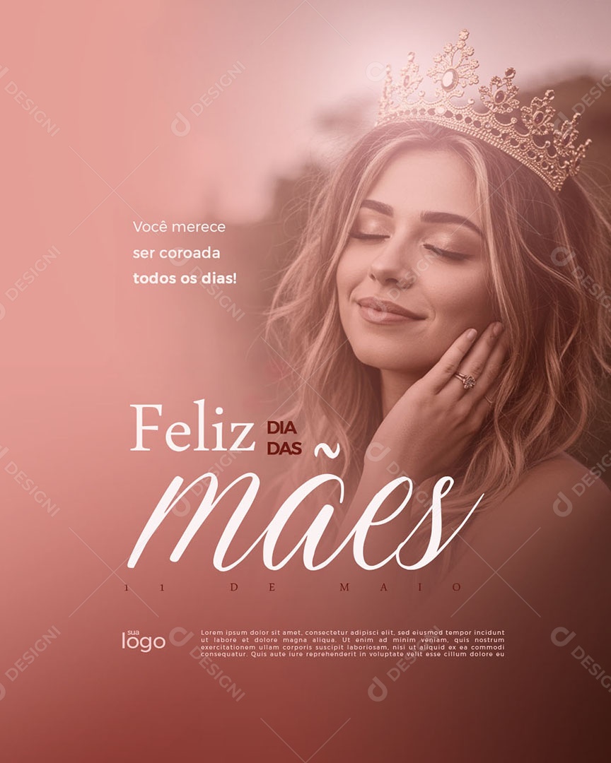 Social Media Feliz Dia das Mães 11 de Maio PSD Editável