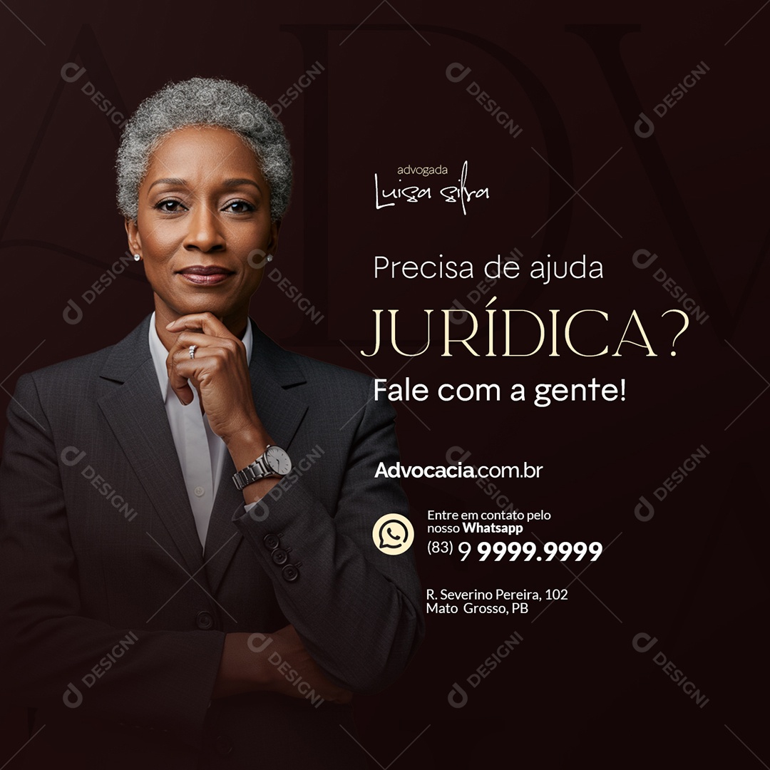 Advogado Precisa de Ajuda Jurídica Social Media PSD Editável