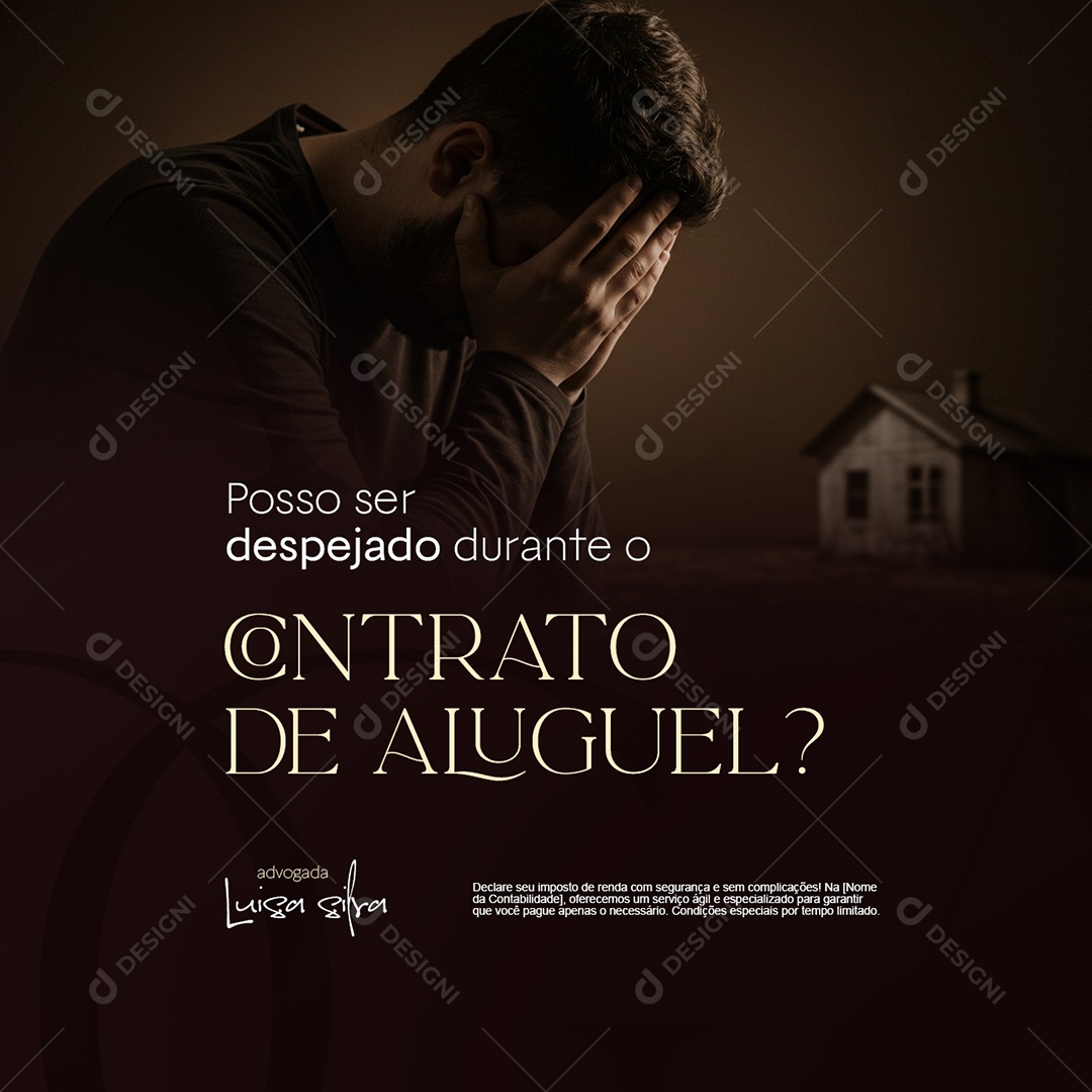 Advogado Contrato de Aluguel Social Media PSD Editável