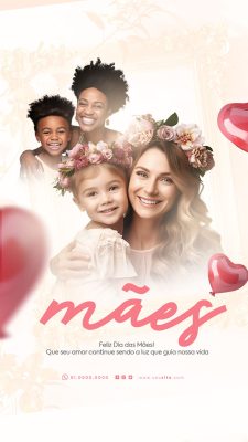 Story Feliz Dia das Mães 11 de Maio Social Media PSD Editável