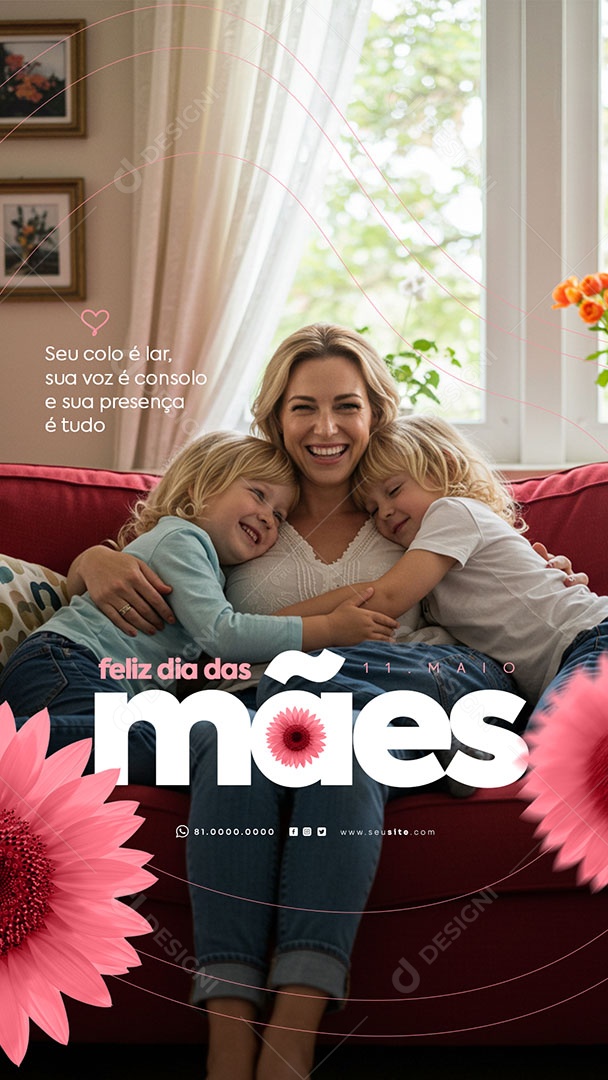 Story Feliz Dia das Mães 11 de Maio Social Media PSD Editável