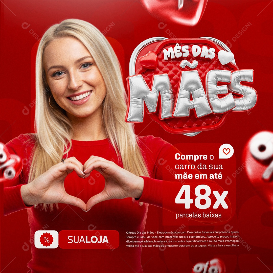 Mês das Mães Concessionária Compre o Carro da Sua Mãe Social Media PSD Editável