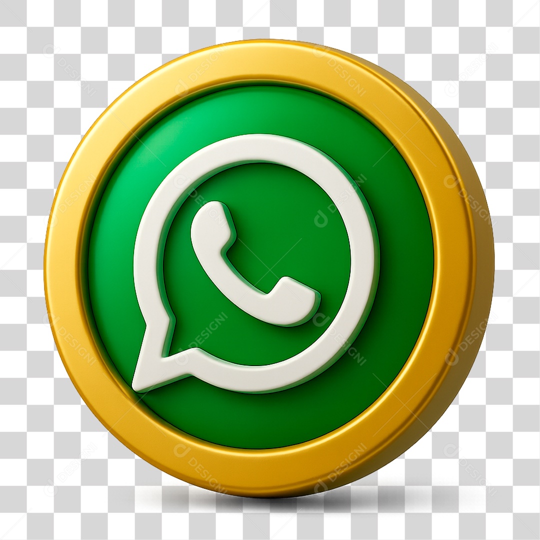 Ícone 3D WhatsApp PNG Transparente