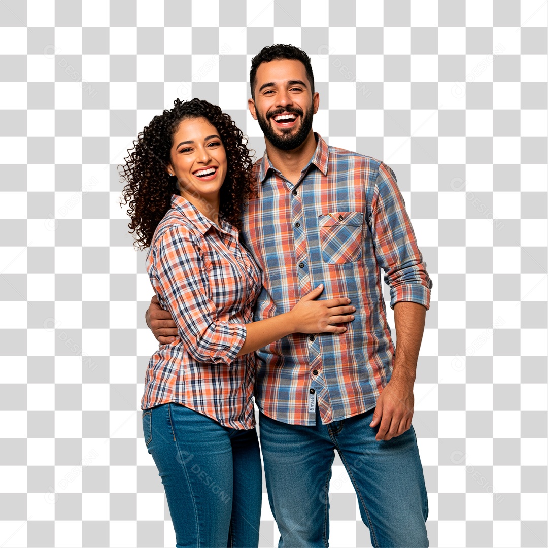 Casal com Roupa de Festa Junina PNG Transparente