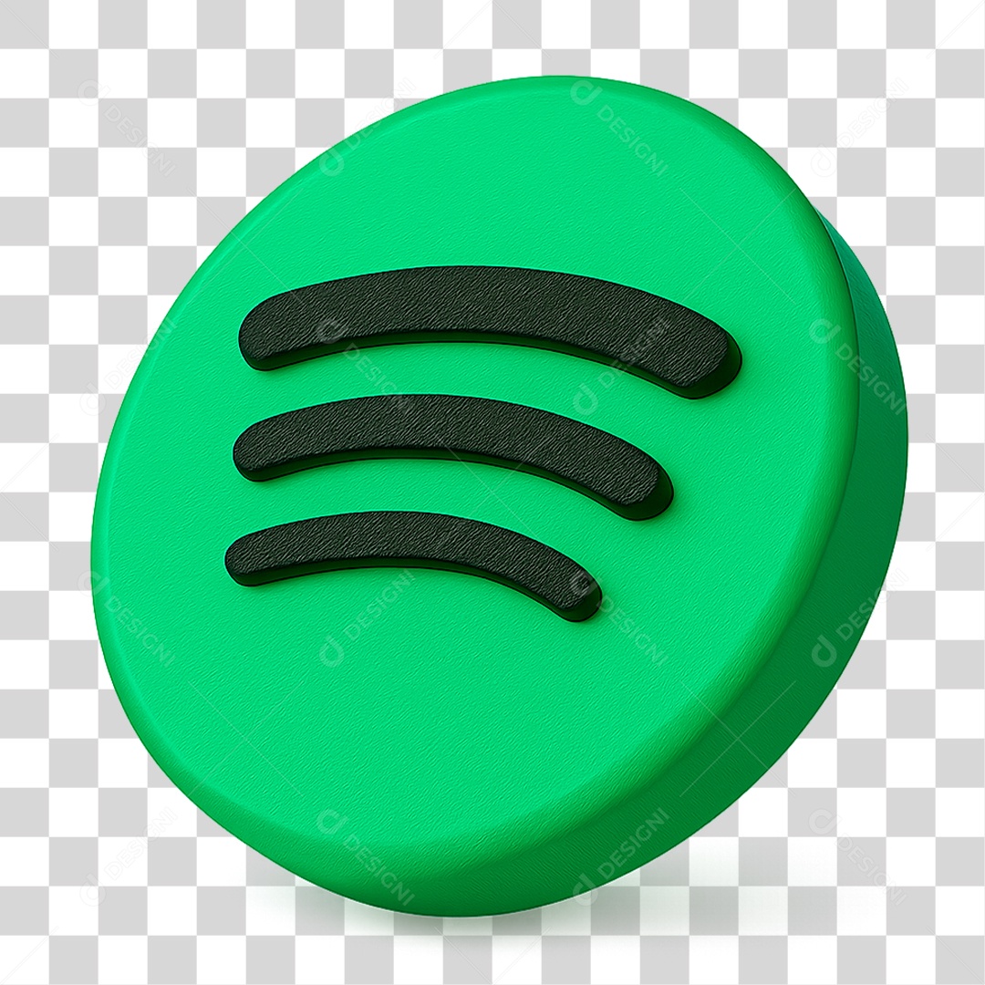 Ícone 3D Spotify PNG Transparente