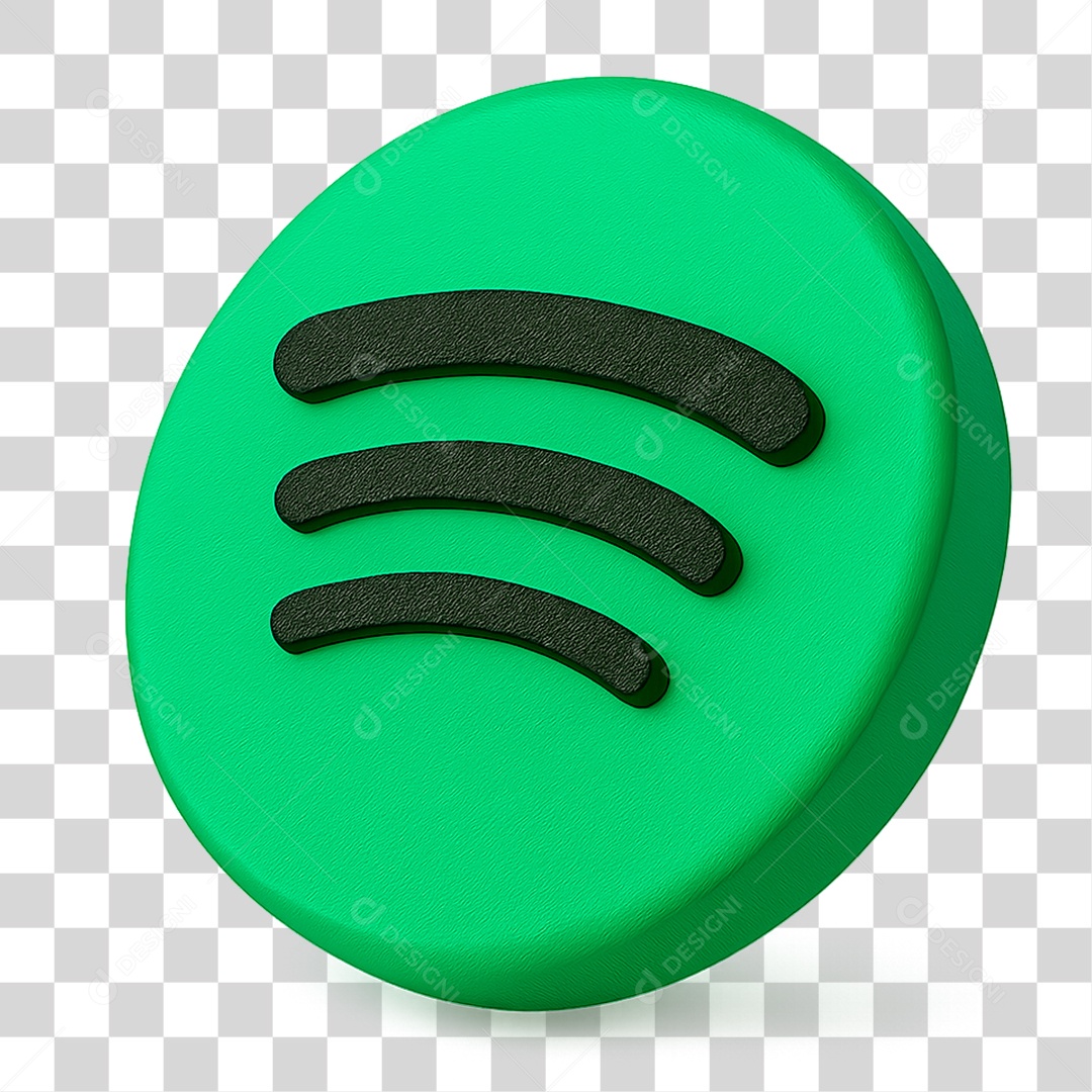 Ícone 3D Spotify PNG Transparente