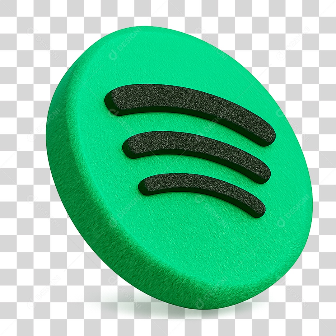 Ícone 3D Spotify PNG Transparente
