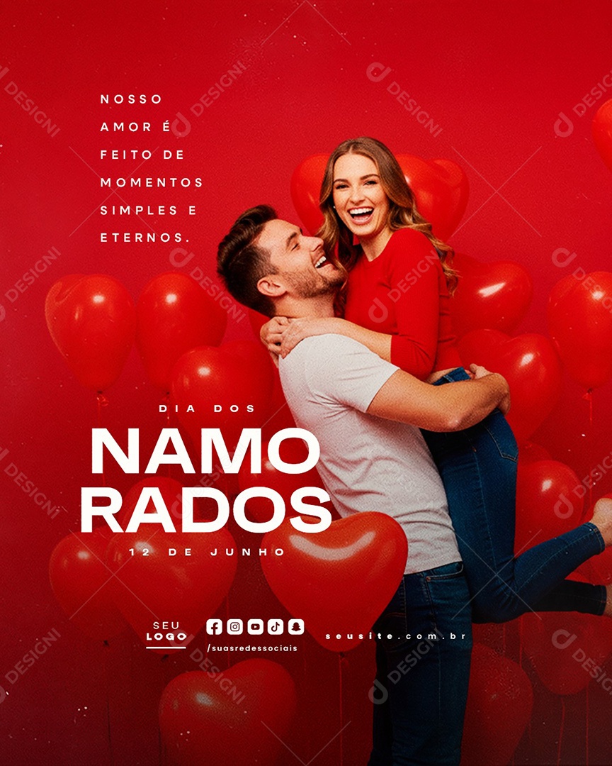 Dia dos Namorados 12 de Junho Social Media PSD Editável
