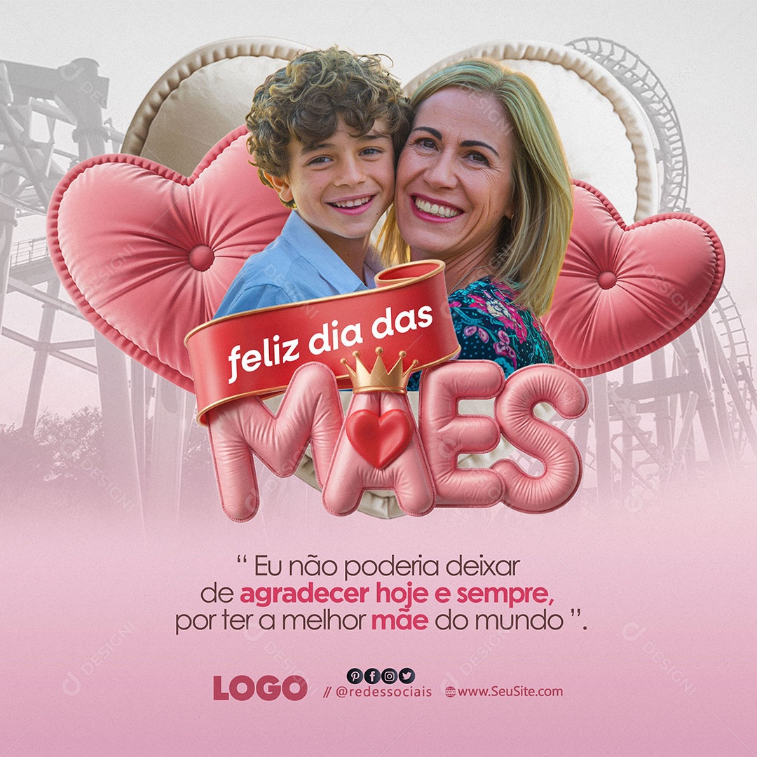 Feliz Dia das Mães 11 de Maio Social Media PSD Editável