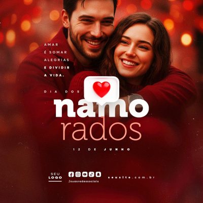 Dia dos Namorados 12 de Junho Social Media PSD Editável