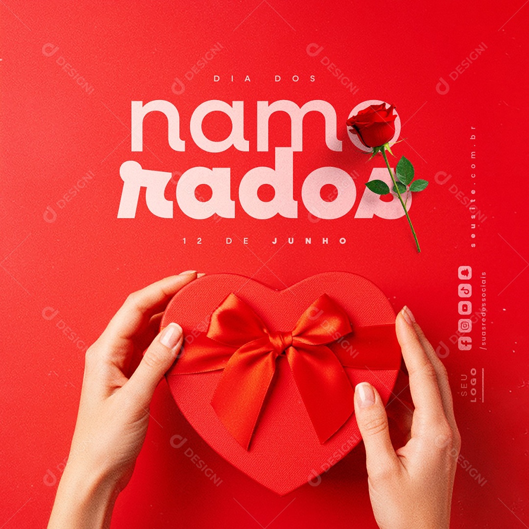 Dia dos Namorados 12 de Junho Social Media PSD Editável